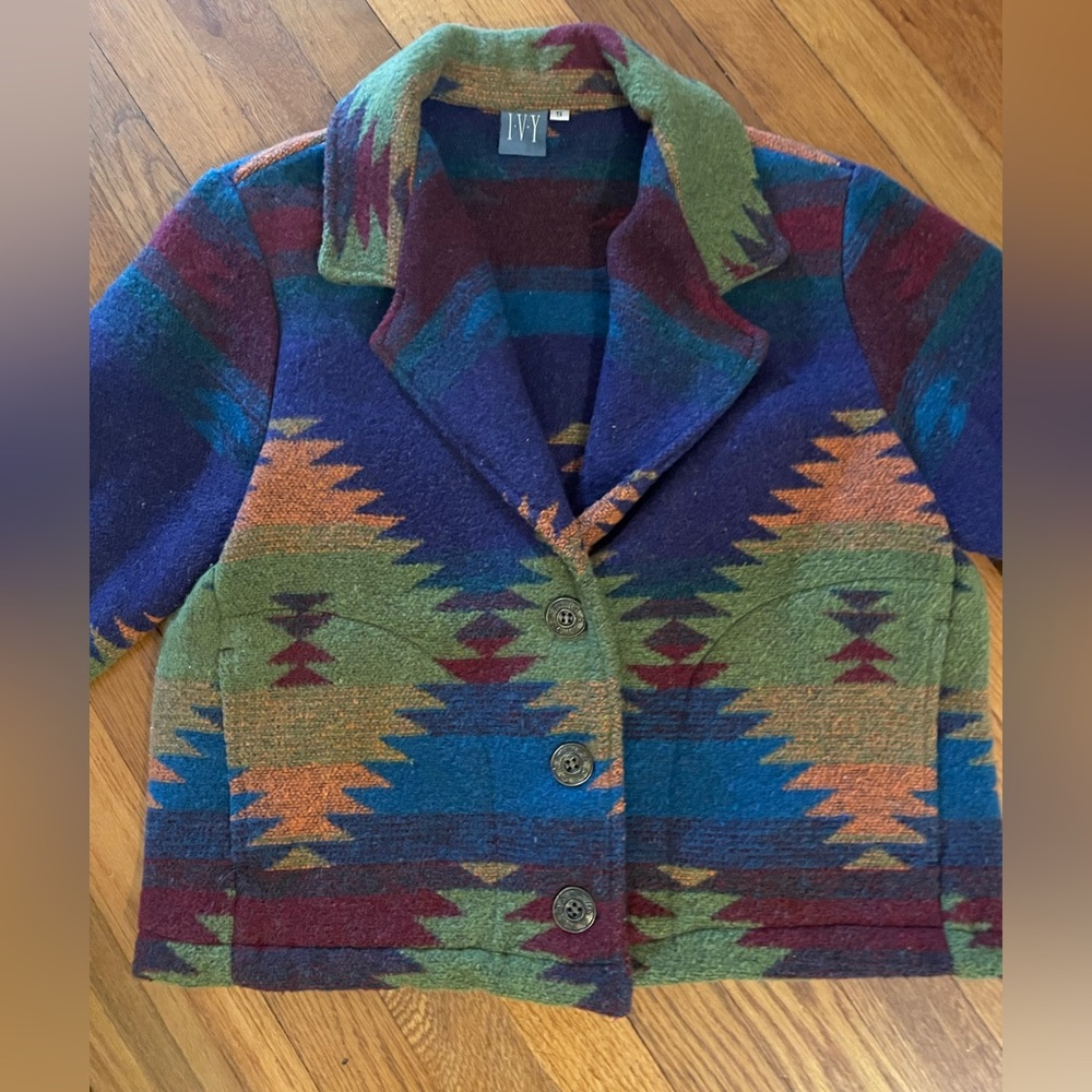 Colorful Patterned Women's Jacket - Picture 2 of 7